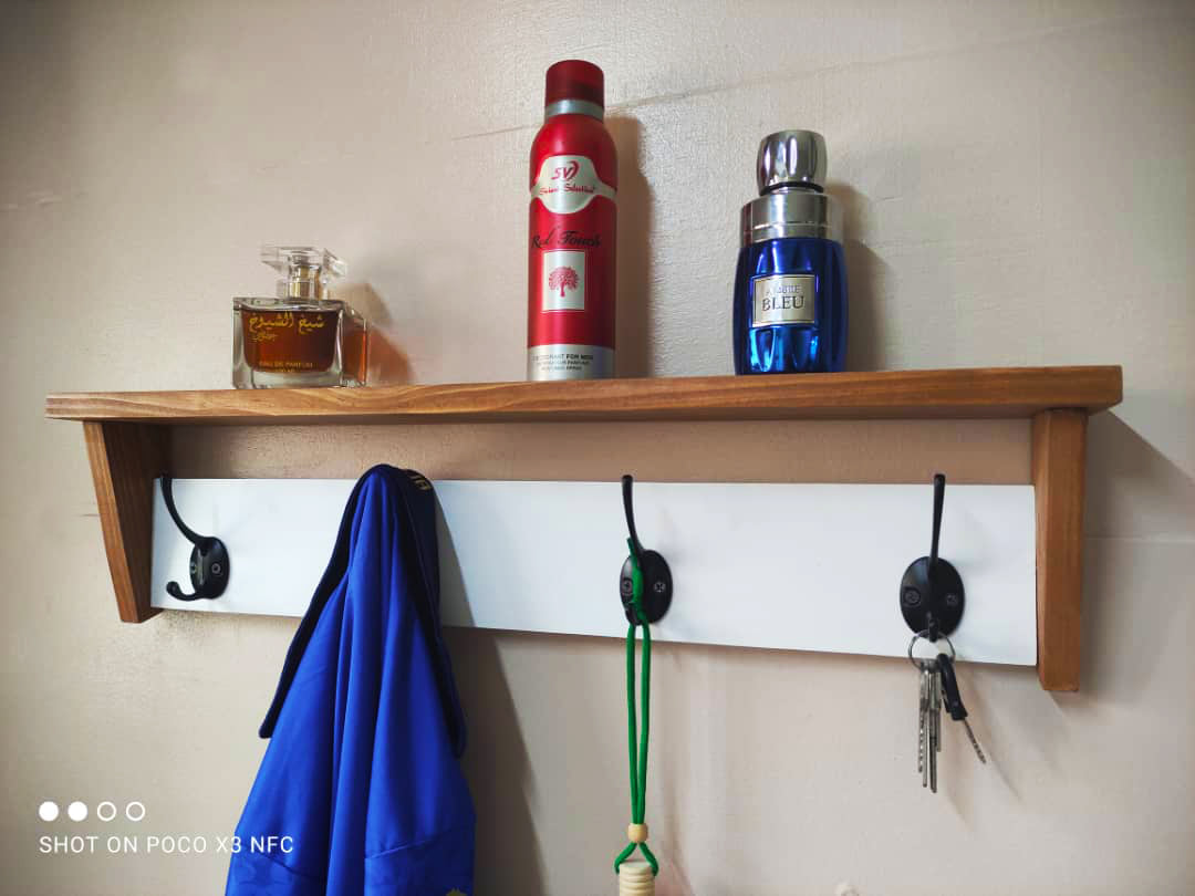 Porte Manteaux mural avec Etagere