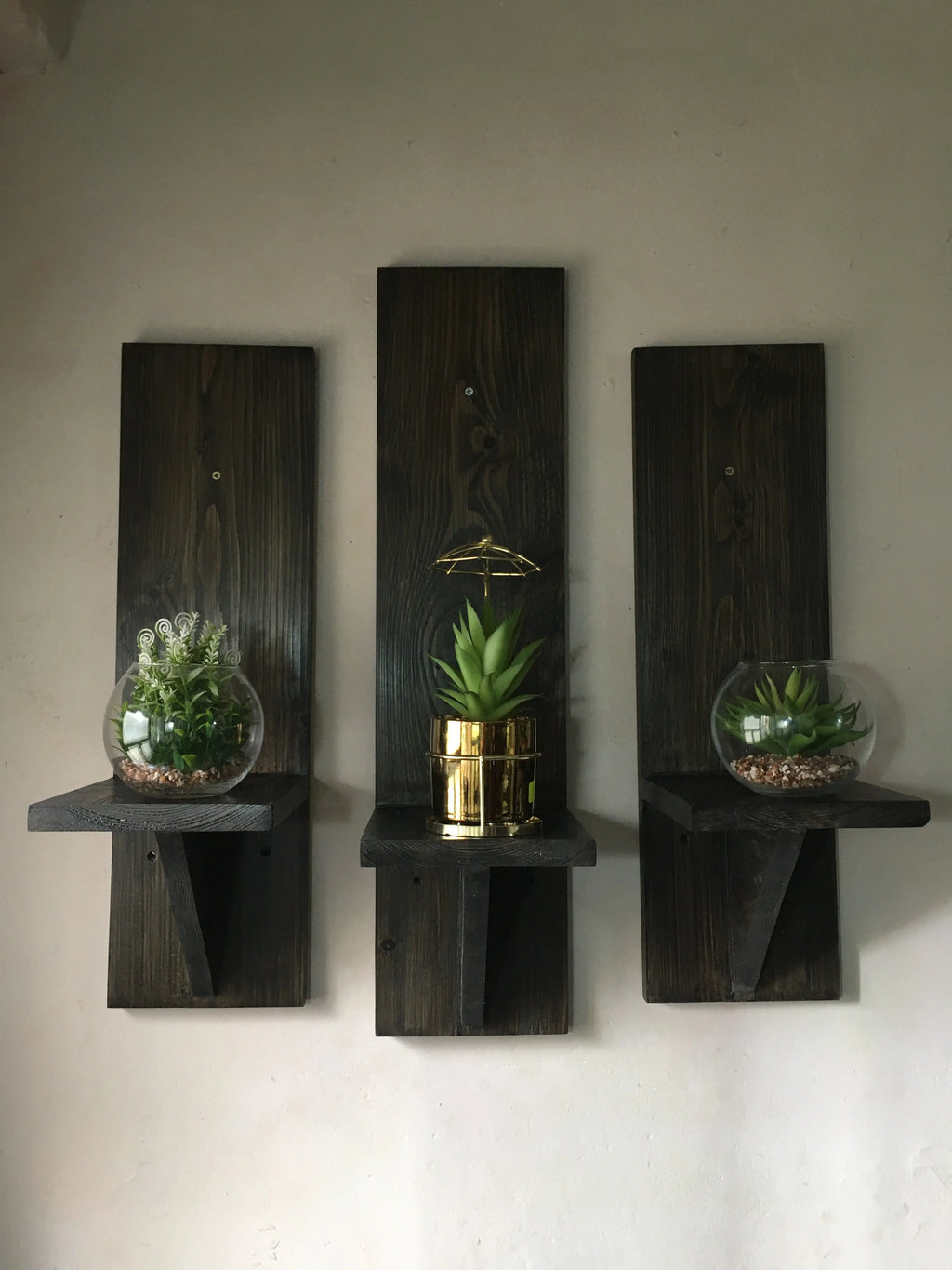 Ensemble de 3 Étagères Murales en Bois Massif – Design Moderne & Élégant ARTWOOD