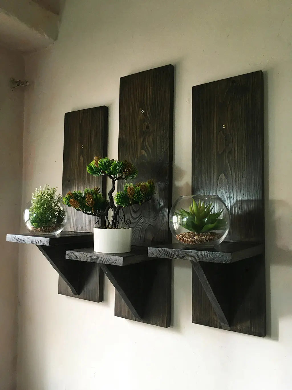 Ensemble de 3 Étagères Murales en Bois Massif – Design Moderne & Élégant ARTWOOD